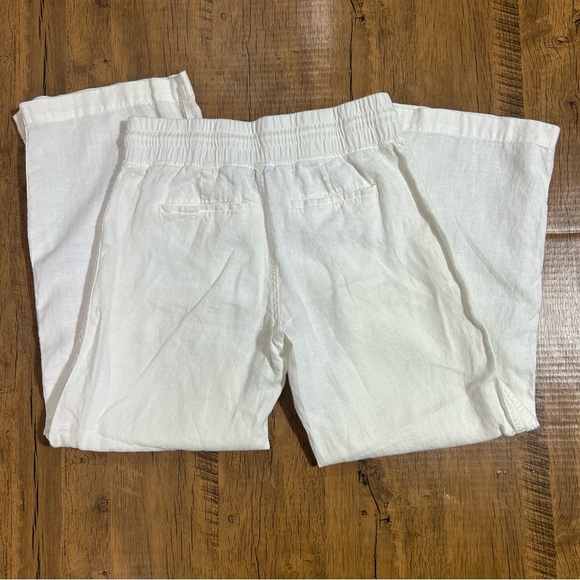 Athleta White Cabo Linen Wide Leg Pants 4P NWOT - Picture 6 of 16